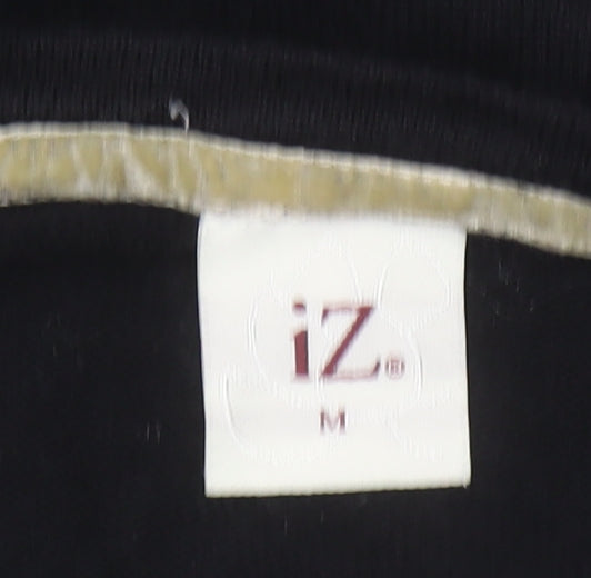 Womens UK Size M iZ Black Cardigan Jumper