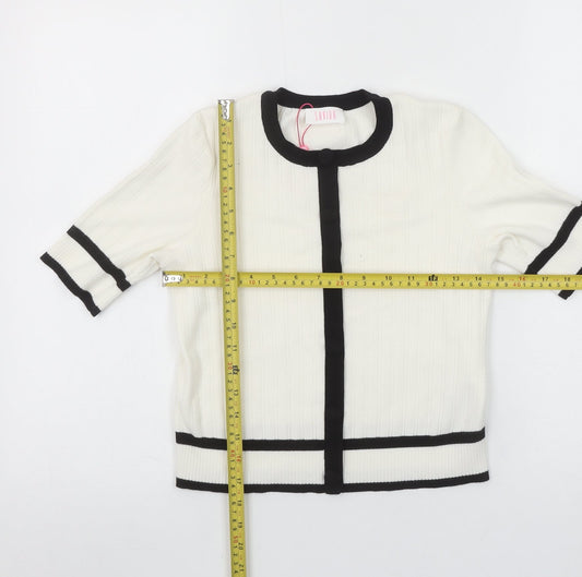 Womens UK Size S Savida White Basic Blouse