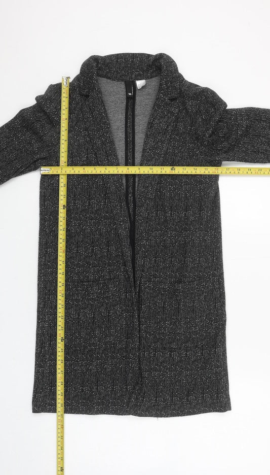 Zara Women Grey Mid-Length Woven Blazer Size 10