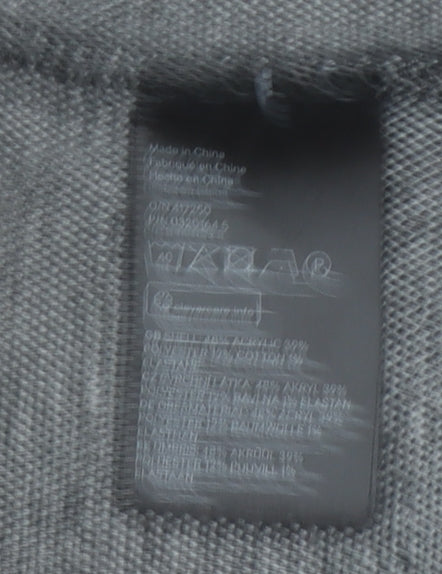 Zara Women Grey Mid-Length Woven Blazer Size 10