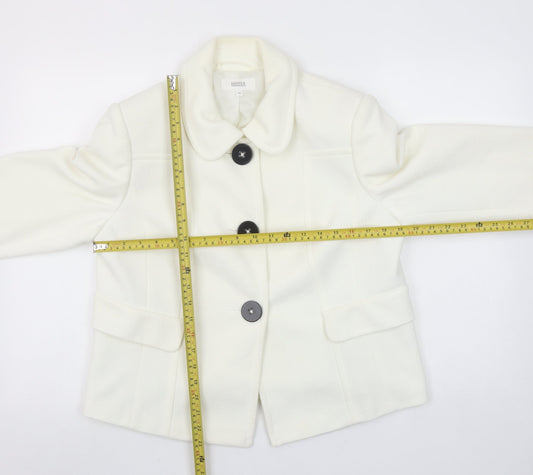 Marks and Spencer Women Ivory Size 16 Tailored Blazer Jacket