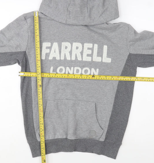 Mens UK Size S Farrell London Grey Pullover Hoodie