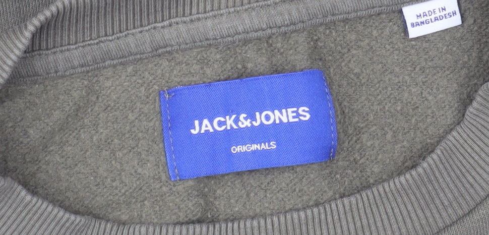 Mens UK Size S JACK & JONES Green Pullover Sweatshirt