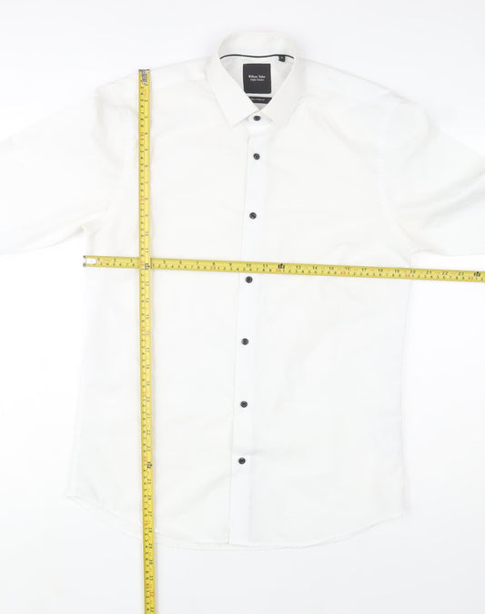 William Tailor Men's White 16 Slim Fit Long Sleeve Dress Shirt