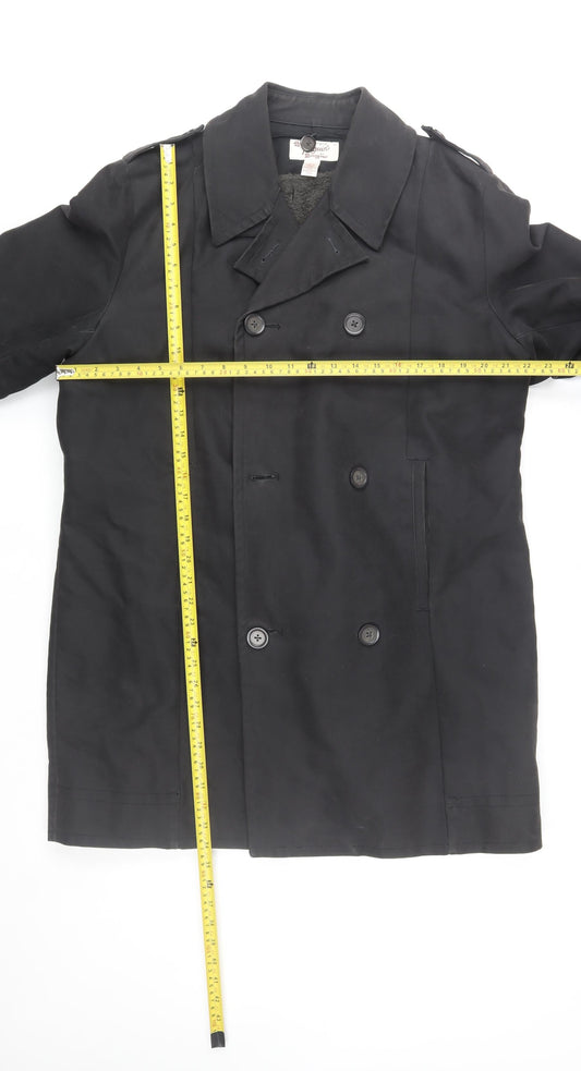 Mens UK Size L Original Penguin Black Pea Coat
