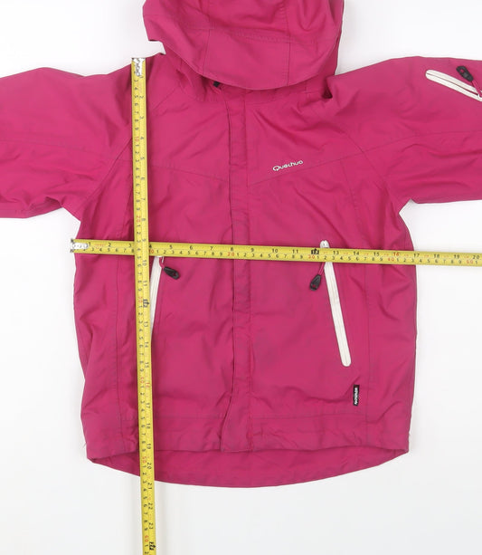 Girls UK Size 6 Years Quechua Pink Rain Coat