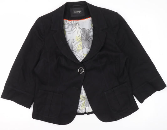 Womens UK Size 18 George Regular Black Blazer