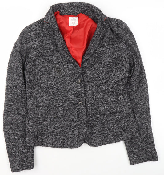 Gap Women’s Grey Wool Blend Modern Blazer UK 6 Classic Style