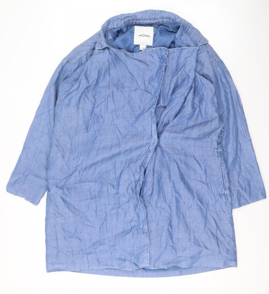 Womens UK Size S Monki Blue Overcoat