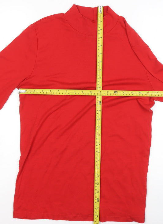 Womens UK Size 16 Dorothy Perkins Red Basic T-Shirt