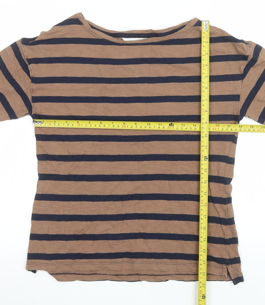 Womens UK Size XS Marks and Spencer Brown T-Shirt