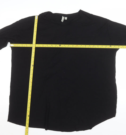 Womens UK Size 20 ASOS Black Basic T-Shirt