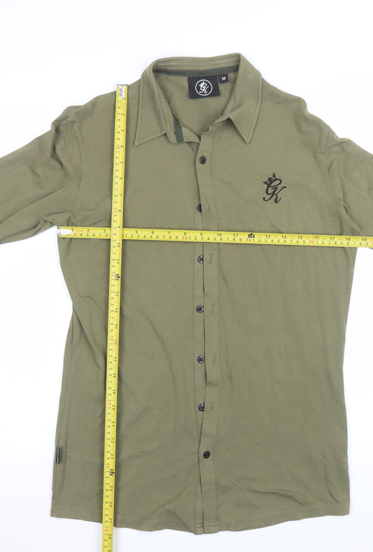 Gym King Men's Khaki Long Sleeve Pyjama Top Cotton Blend Size M