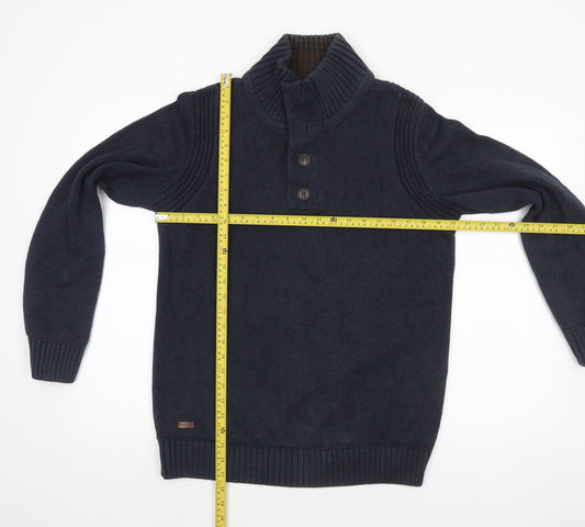 Designers at Debenhams Men's Blue Cotton Henley Jumper Medium