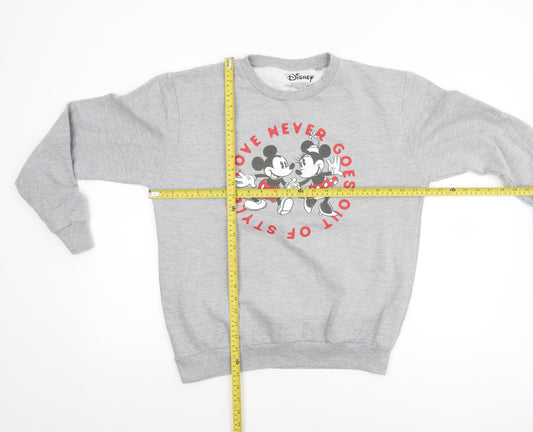 Womens UK Size M Disney Grey Pullover Sweatshirt