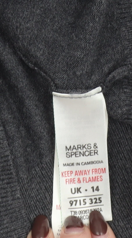 Womens UK Size 14 Marks and Spencer Grey Pullover Jumper