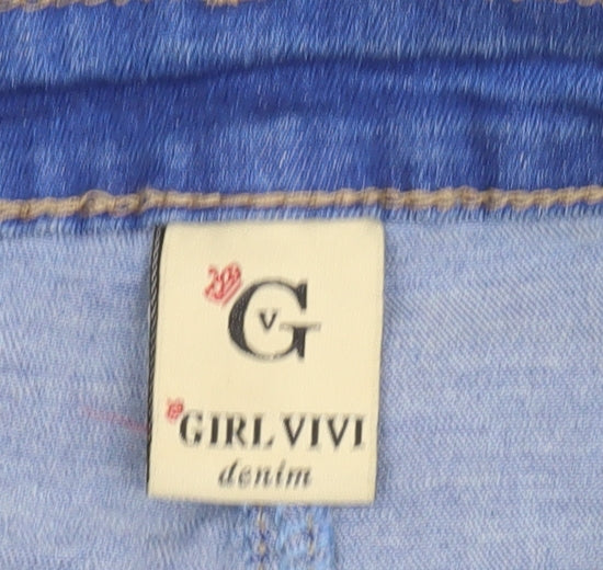 Womens UK Size 10 GIRL VIVI Straight & Pencil Denim Skirt