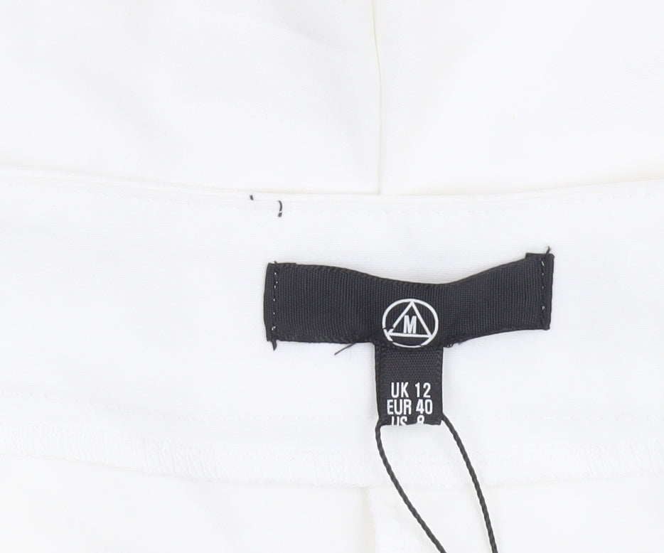 Missguided Women’s Ivory Lace Trim Chino Shorts Size 12
