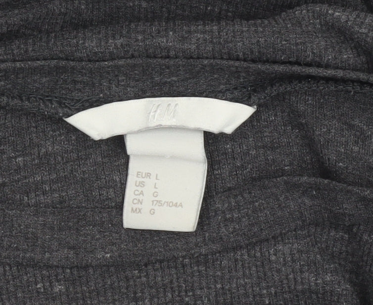 Womens UK Size L H&M Grey Basic T-Shirt