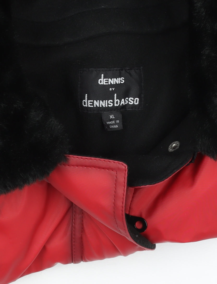 Womens UK Size XL Dennis Basso Red Overcoat