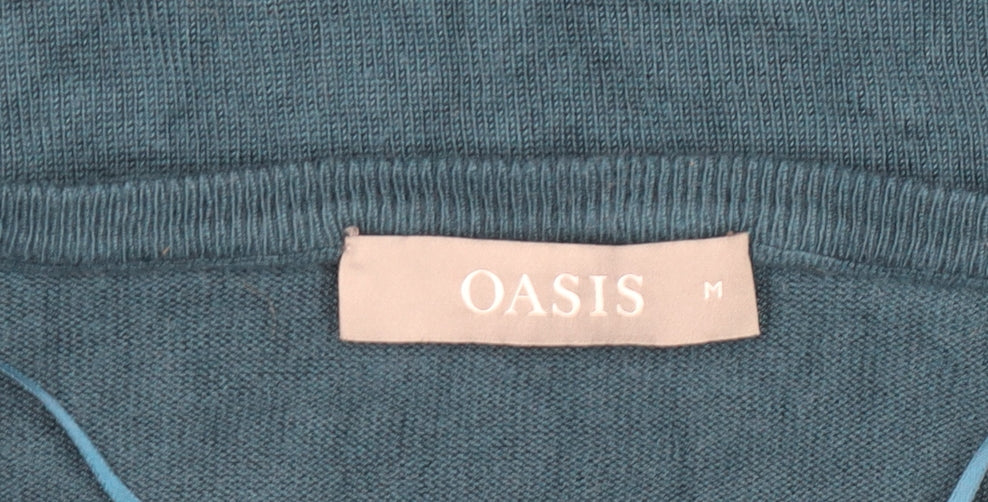 Womens UK Size M Oasis Blue Basic Blouse