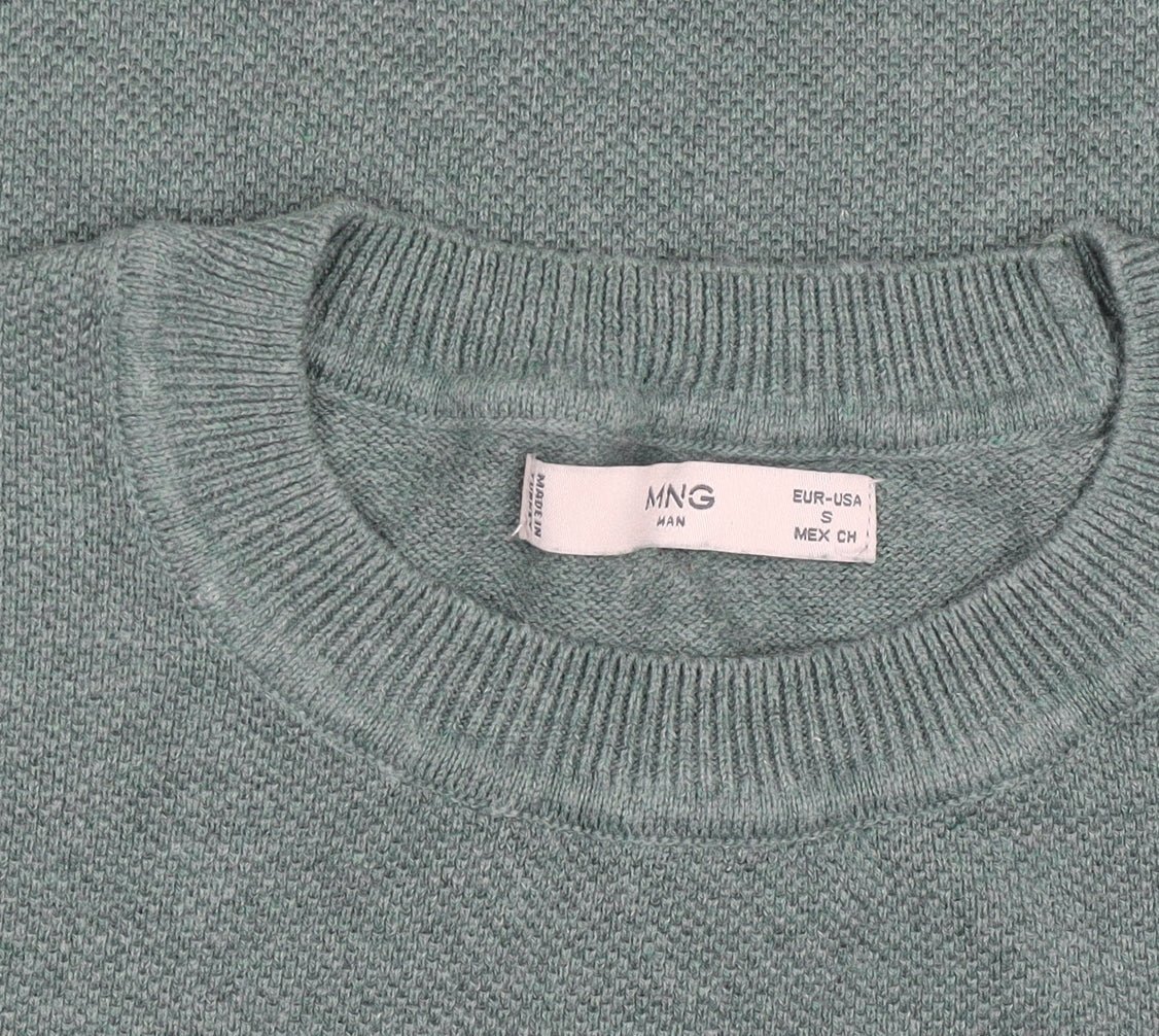 Unisex Adults UK Size S MNG Green Basic T-Shirt