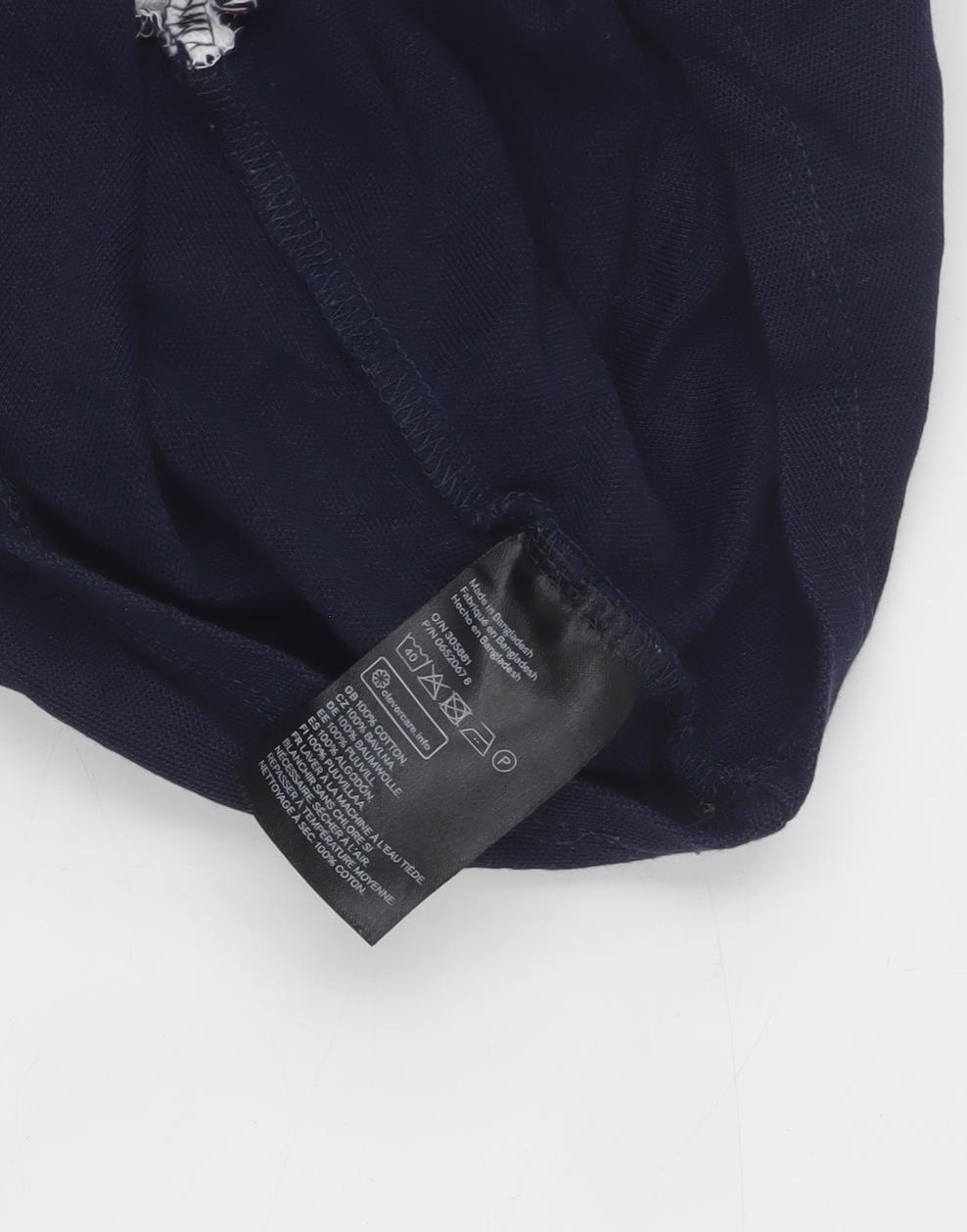 Bershka Women's Colourblock Polo Crop Top Red Navy White Size M