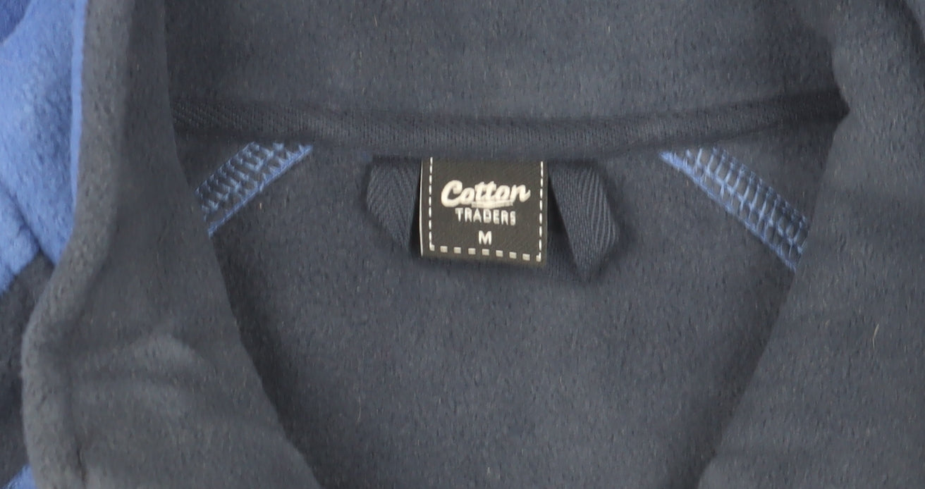 Cotton Traders Men's Blue Fleece Full Zip Jacket Size M Regular Fit
