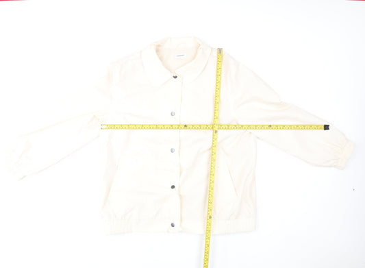 Damart Women Ivory Polyester Lined Basic Jacket Size M