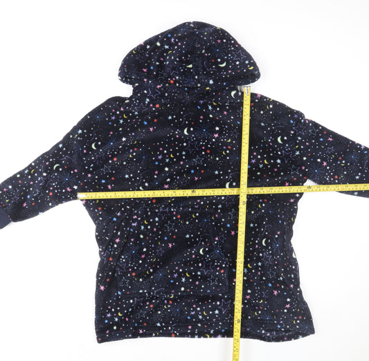 Marks and Spencer Boys Multicoloured Fleece Hooded One Piece Nightwear 9-10 Years