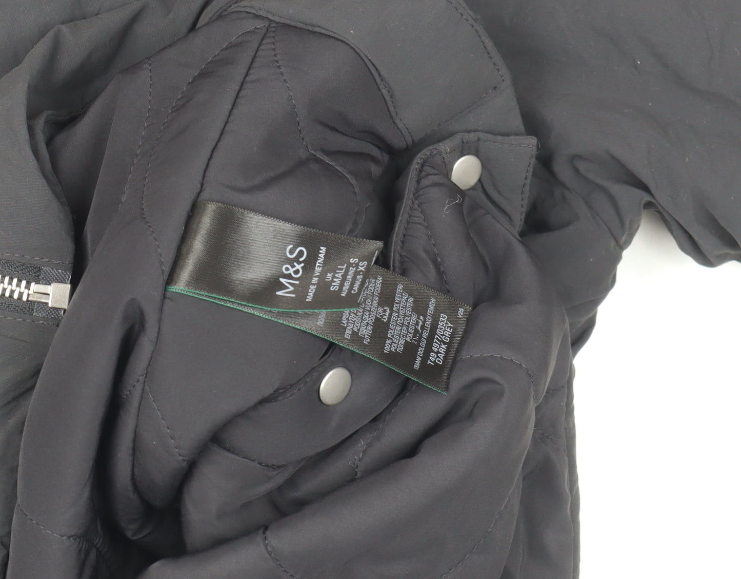 Womens UK Size S Marks and Spencer Grey Puffer Jacket