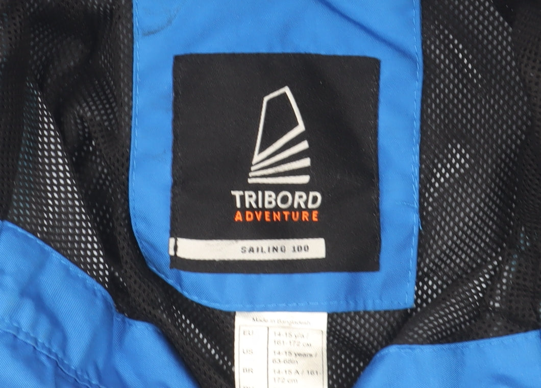 Boys UK Size 14-15 Years Tribord Blue Rain Coat