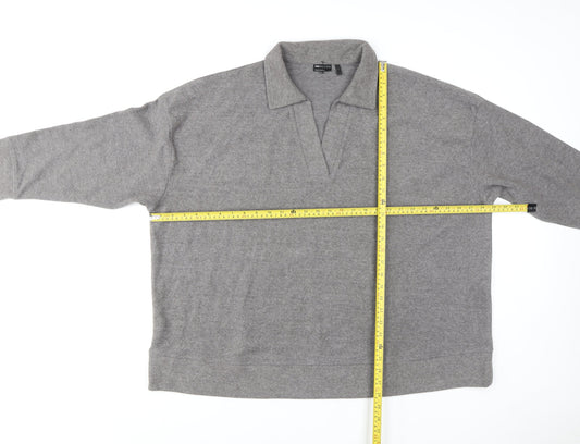 Mens UK Size L ASOS Grey Henley Sweatshirt