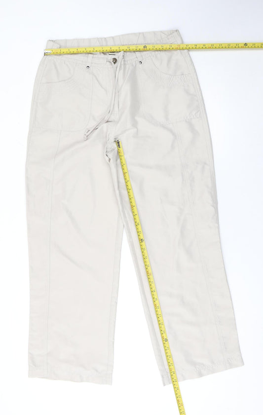 Cotton Traders Women’s Beige Size 14 Straight Cargo Trousers
