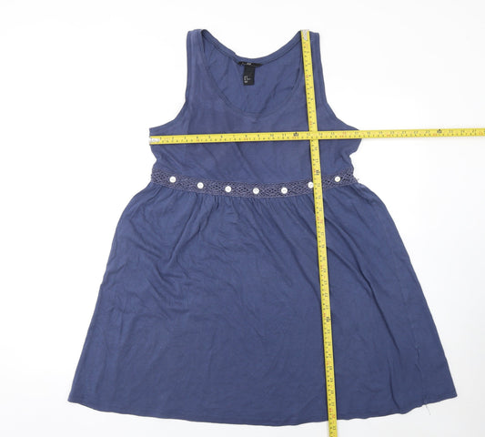 Womens UK Size 12 H&M Blue Camisole Tank