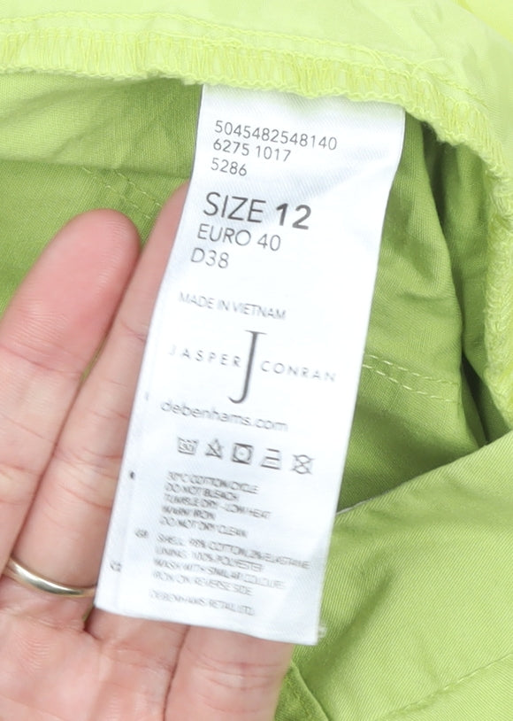 Womens UK Size 12 Jasper Conran Regular Fit Chino Green Trousers