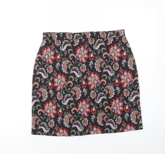 Womens UK Size 10 Papaya Straight & Pencil Tweed Skirt