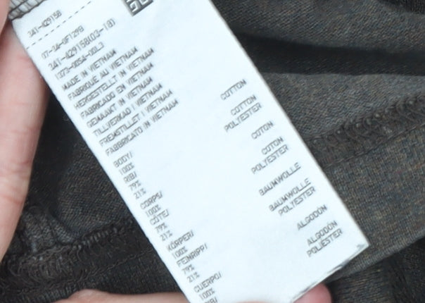 Uniqlo U Men's Brown Long Sleeve Crew Neck Cotton T-Shirt Size S