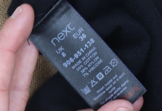 Next Womens Colourblock Shift Dress Beige Black Grey Size 8