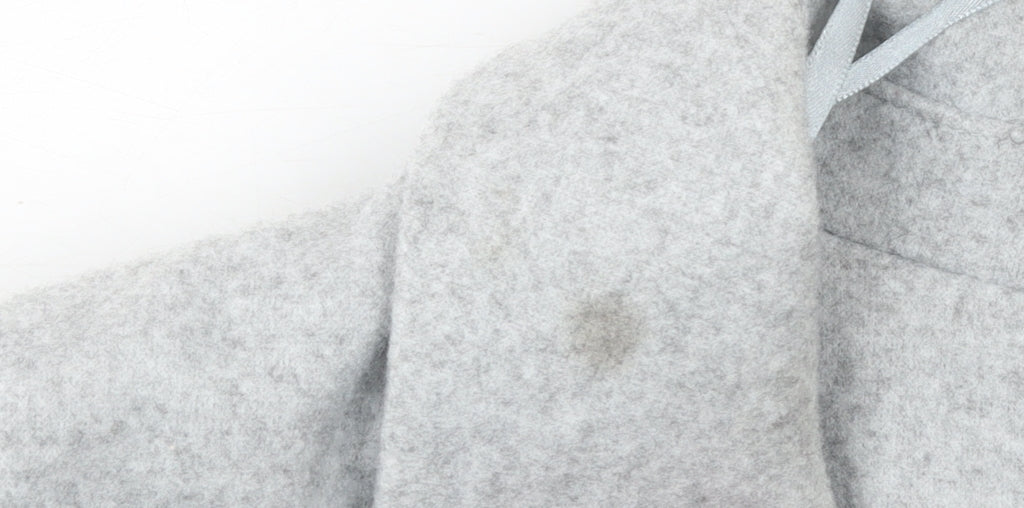 Primark Women Grey Mid-Length Polyester Overcoat Size 16