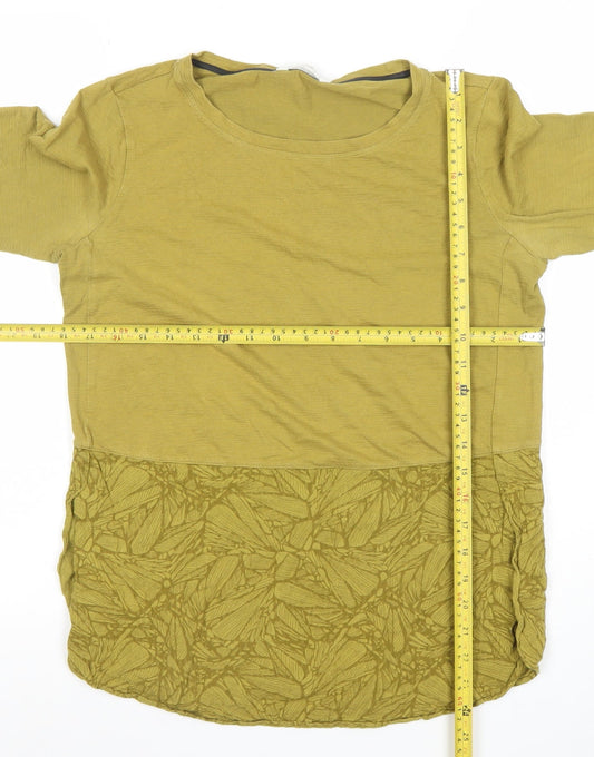 Womens UK Size 10 White Stuff Green Basic T-Shirt