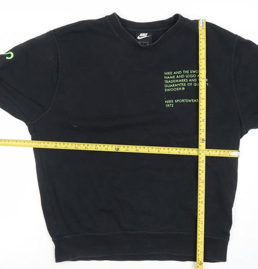 Mens UK Size S Nike Black Pullover Sweatshirt