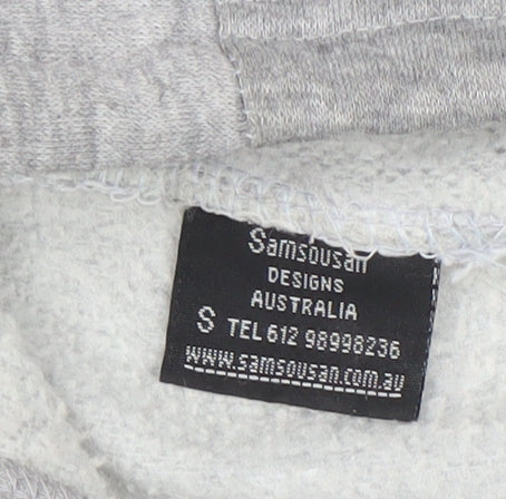 Mens UK Size S Samsousan Grey Pullover Hoodie