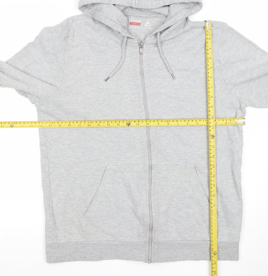 Mens UK Size M Topman Grey Full Zip Hoodie