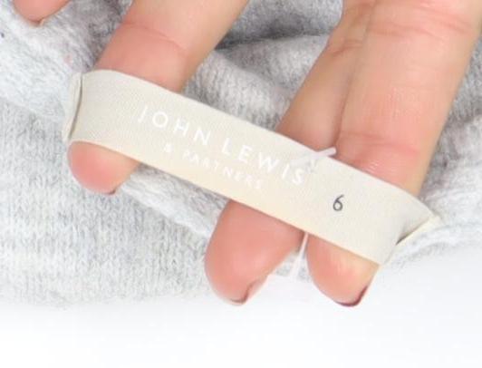 John Lewis Girls Grey Sequin Reindeer Christmas Jumper Size 6 Years