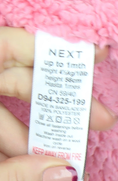 Next Unisex Baby Multicoloured Knit Hooded Double-Breasted Jacket Newborn