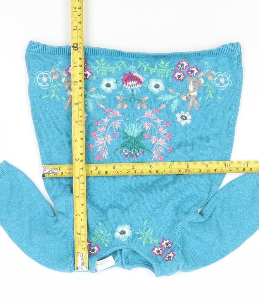 Next Blue Bunny Floral Knit Pullover Jumper 0-3 Months Unisex Baby