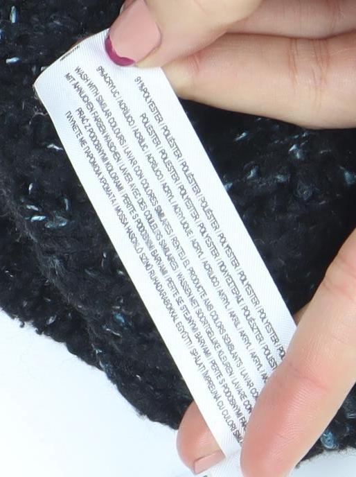 Primark Women’s Black Chunky-Knit Relaxed Fit Jumper XS