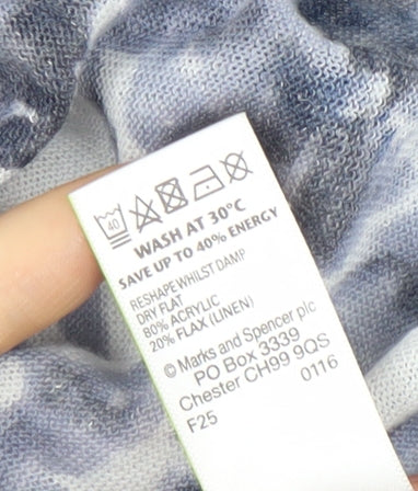 Womens UK Size M Marks and Spencer Blue Cardigan Jumper