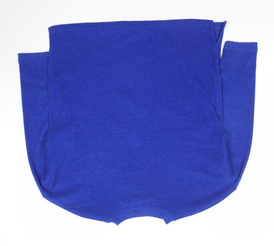 F&F Women Blue Leopard Print Relaxed Pullover Jumper UK M